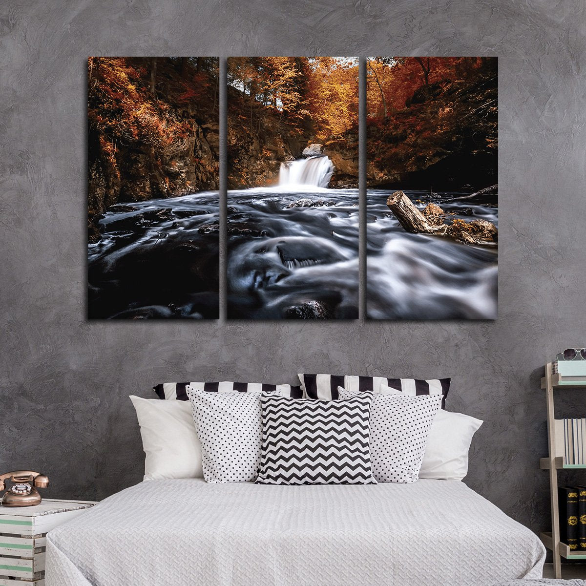 Divine Waterfall Multi Panel Canvas Wall Art