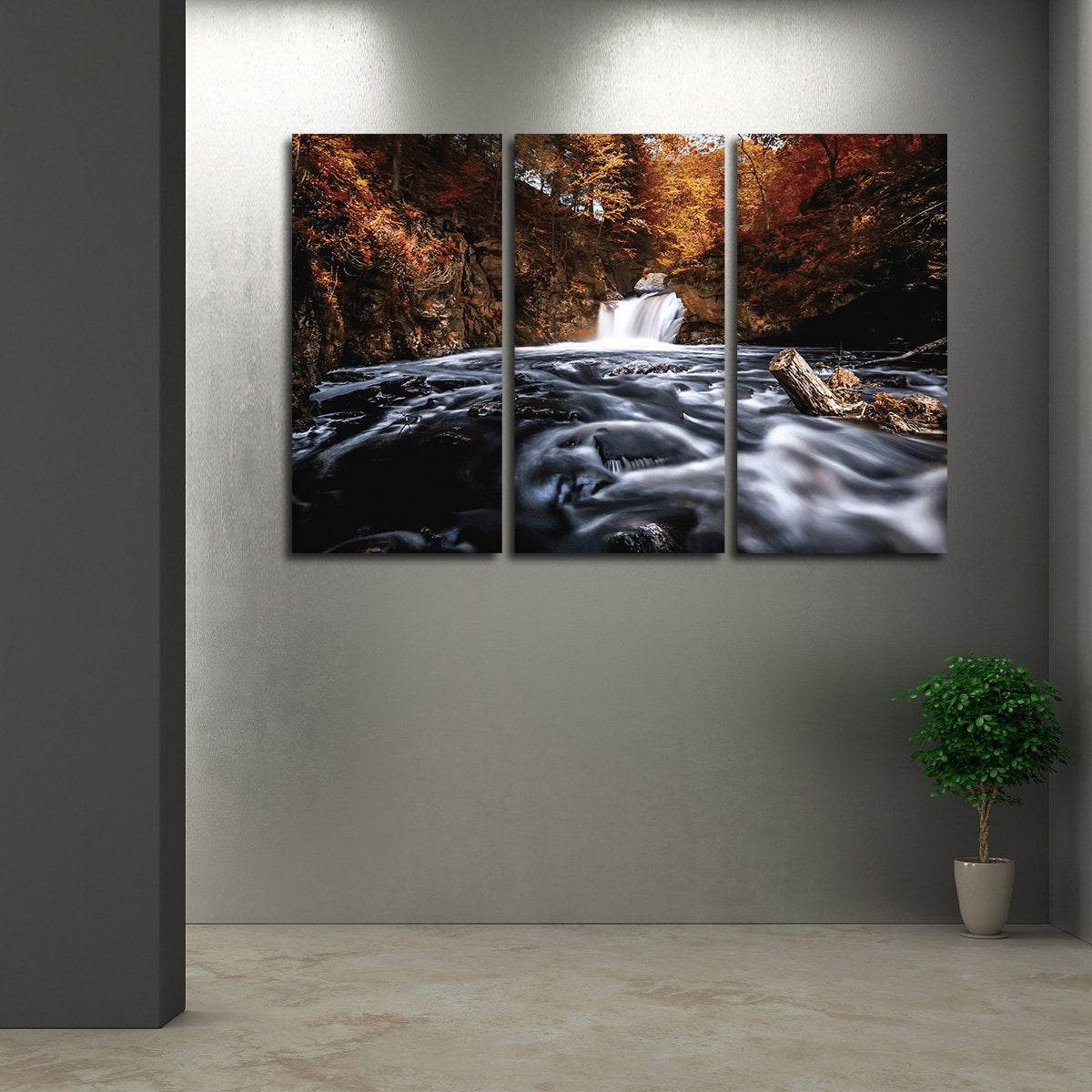 Divine Waterfall Multi Panel Canvas Wall Art