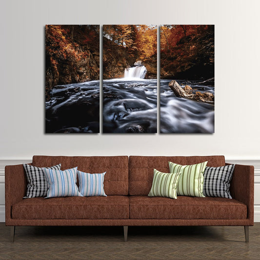 Divine Waterfall Multi Panel Canvas Wall Art