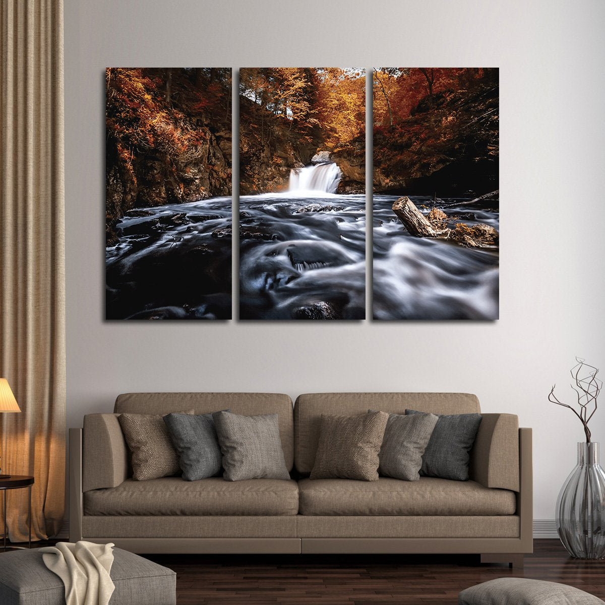 Divine Waterfall Multi Panel Canvas Wall Art