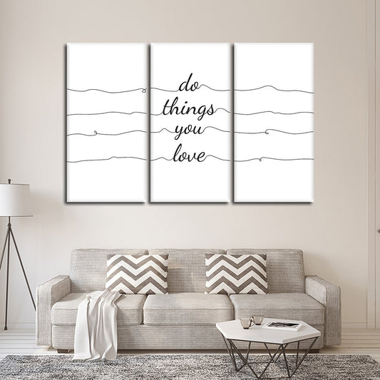 Do Things You Love Multi Panel Canvas Wall Art