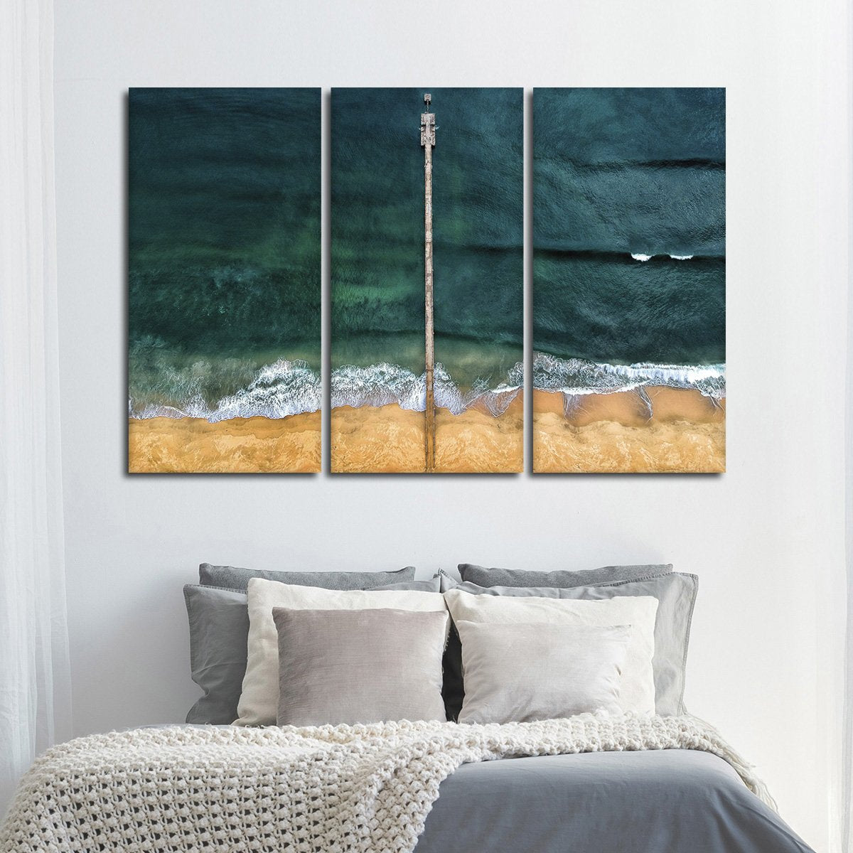 Dock From Above Multi Panel Canvas Wall Art