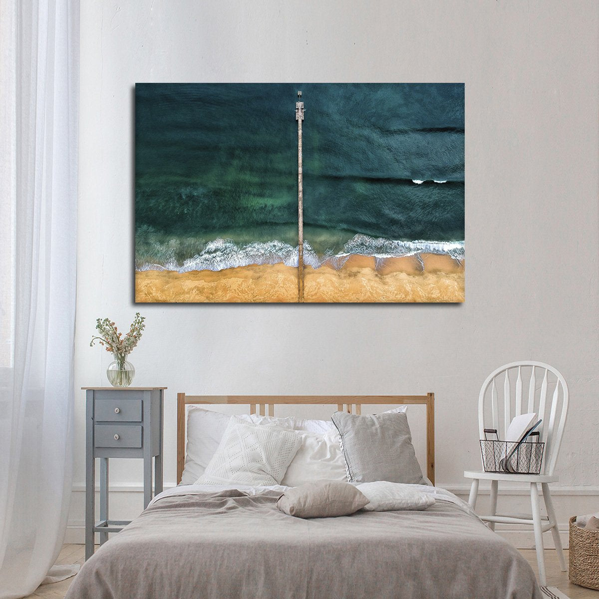 Dock From Above Multi Panel Canvas Wall Art