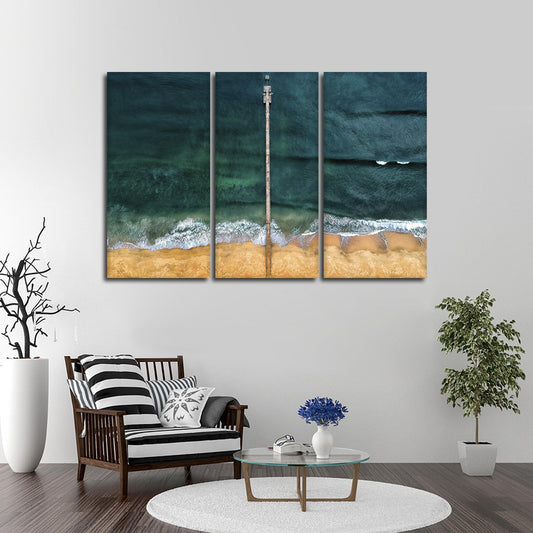 Dock From Above Multi Panel Canvas Wall Art