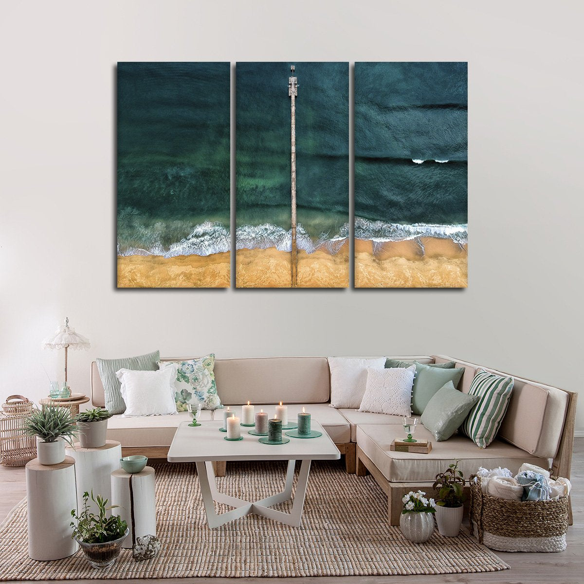 Dock From Above Multi Panel Canvas Wall Art