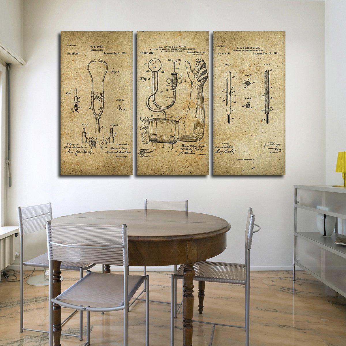 Doctor Patent Compilation Multi Panel Canvas Wall Art