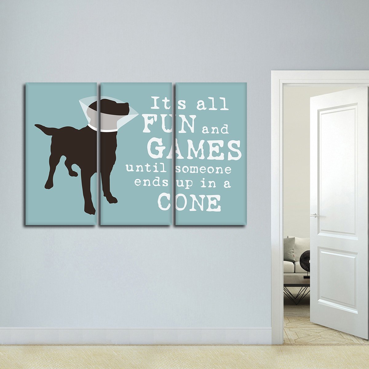 Dog Cone Multi Panel Canvas Wall Art