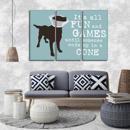 Dog Cone Multi Panel Canvas Wall Art