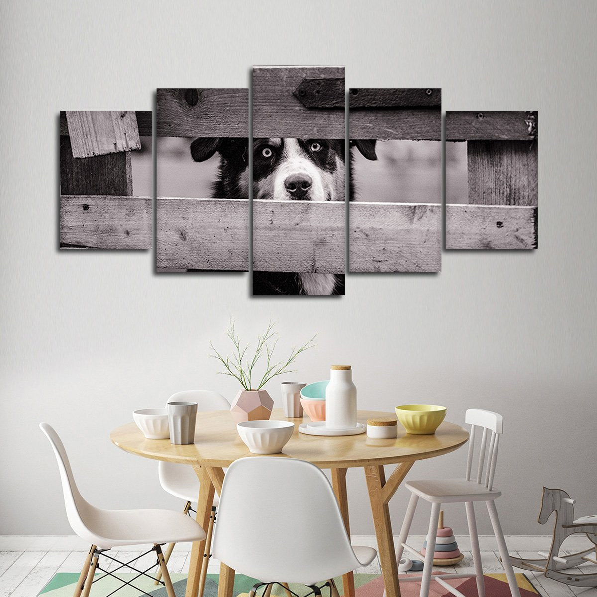 Dog Gaze Multi Panel Canvas Wall Art
