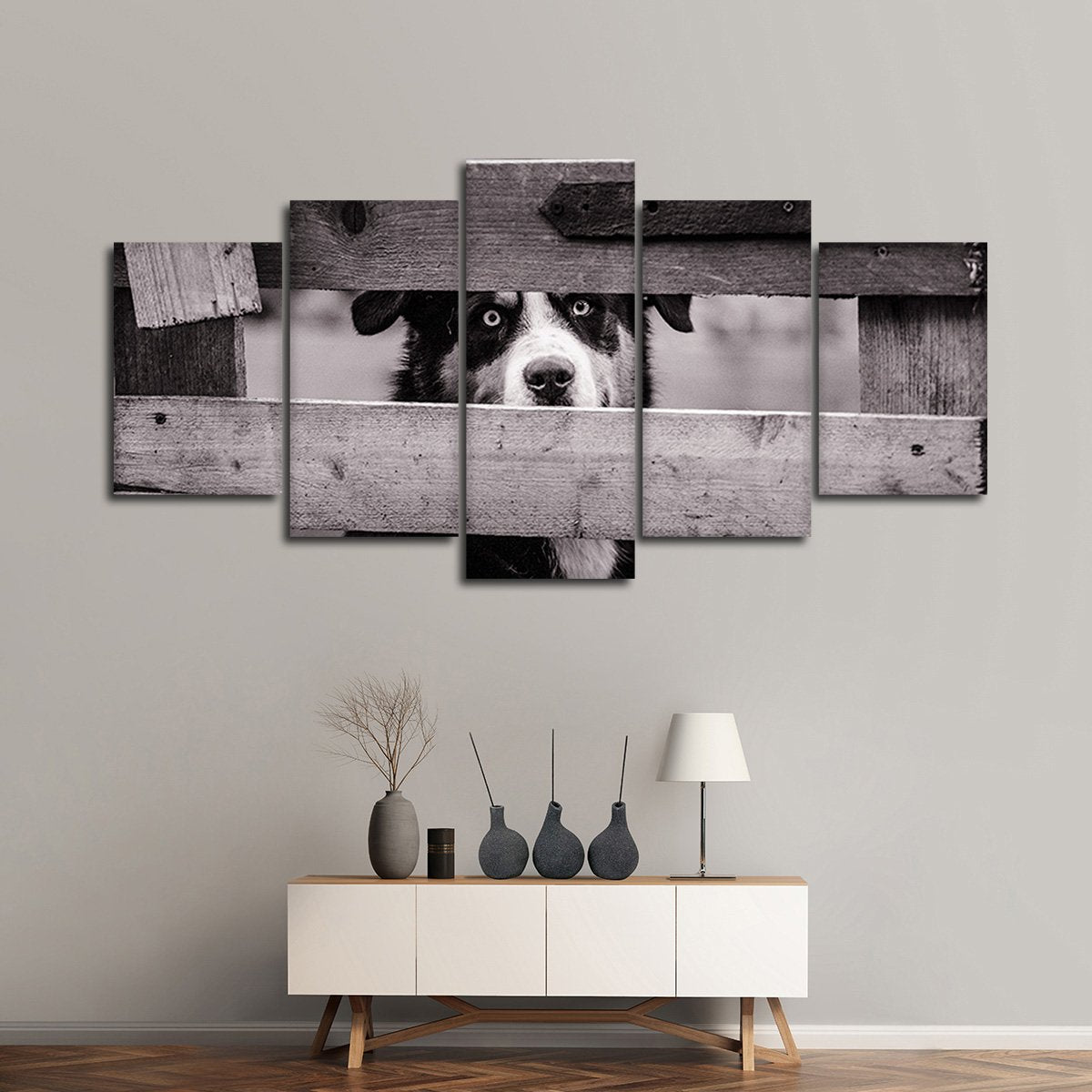 Dog Gaze Multi Panel Canvas Wall Art