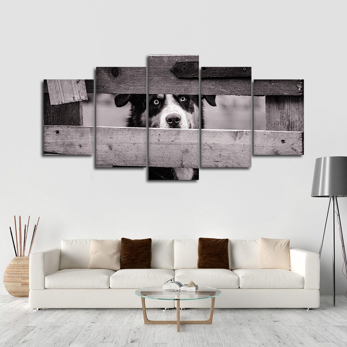 Dog Gaze Multi Panel Canvas Wall Art