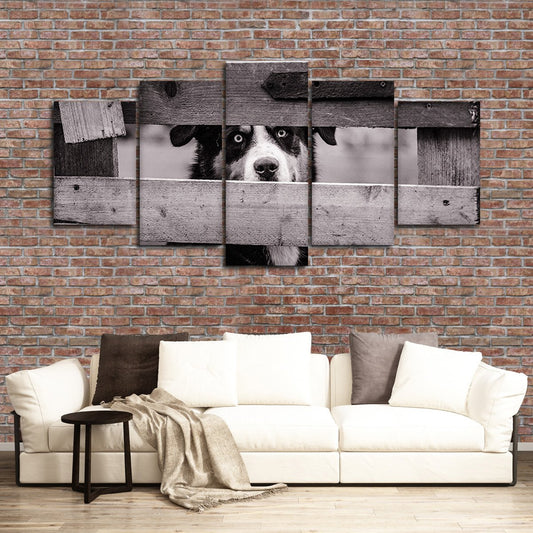 Dog Gaze Multi Panel Canvas Wall Art