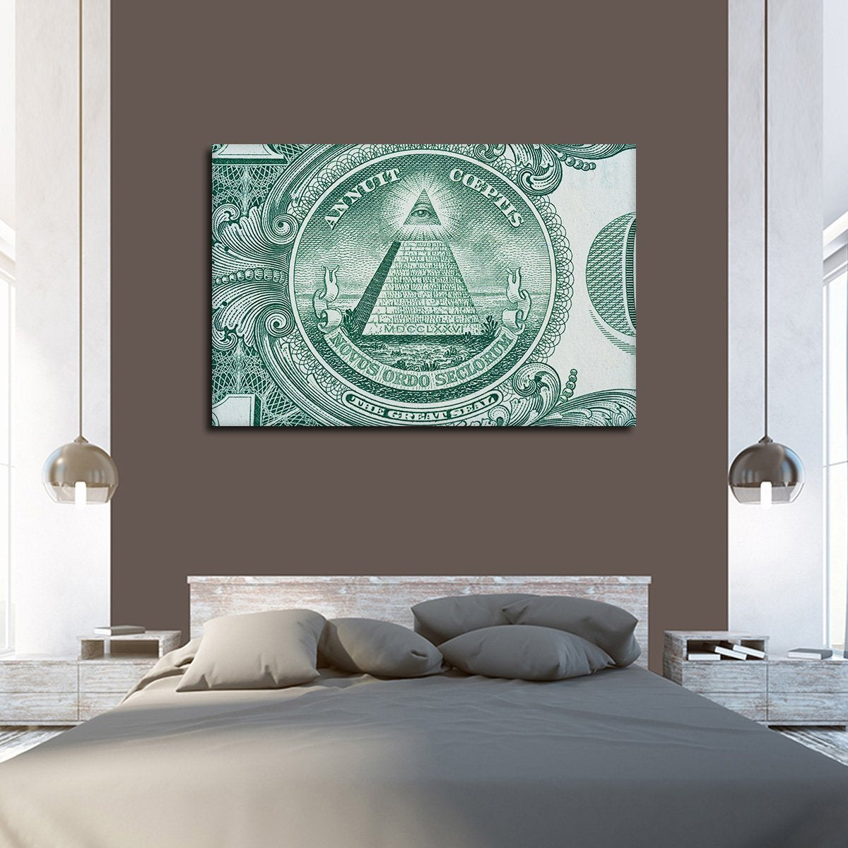Dollar Bill Multi Panel Canvas Wall Art