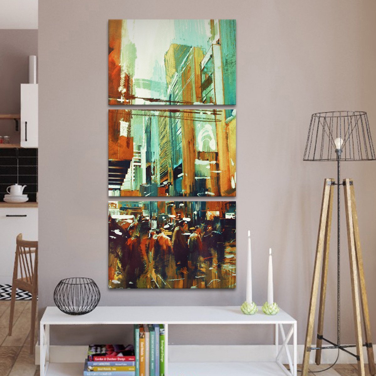 Downtown Houston Multi Panel Canvas Wall Art