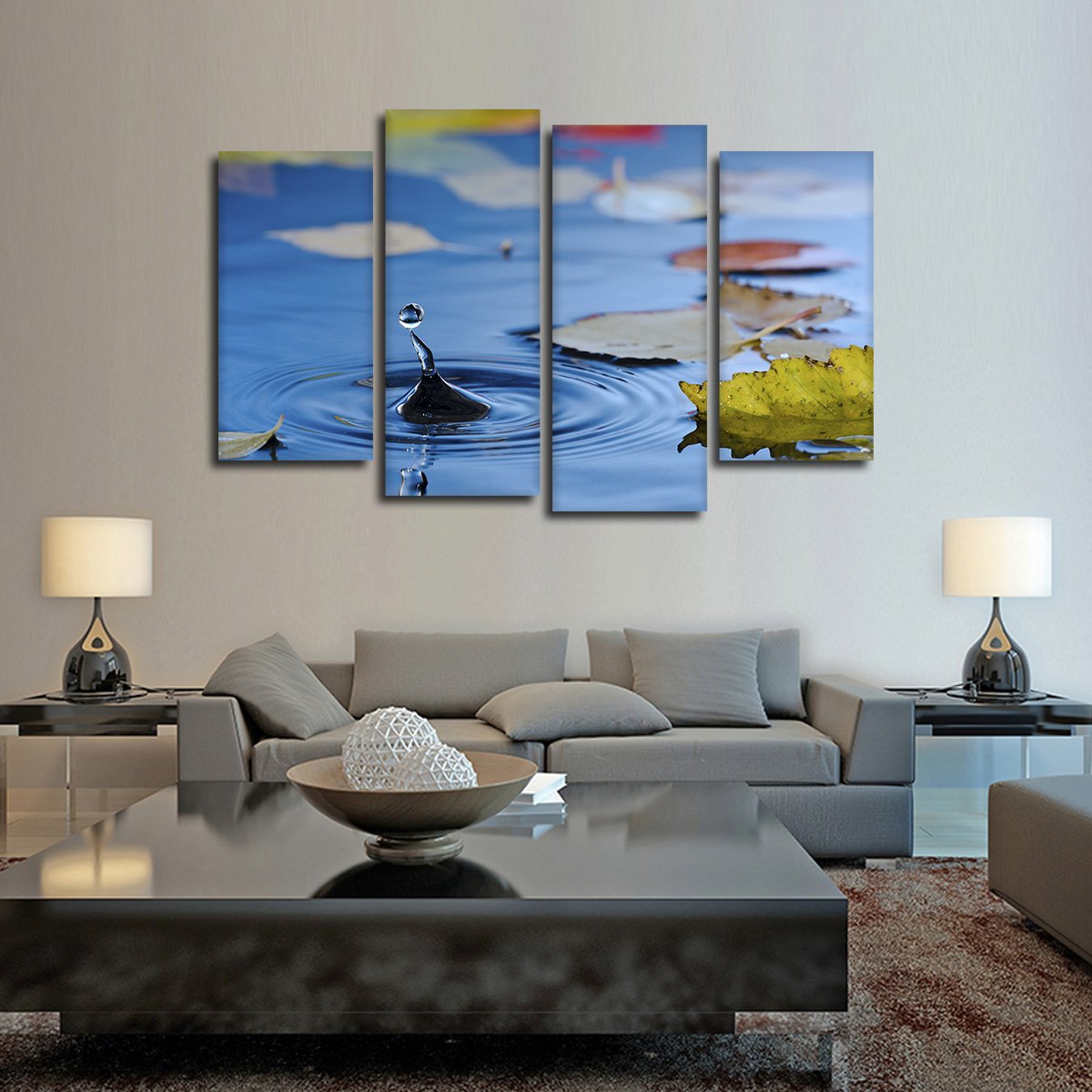 Drip Drop Multi Panel Canvas Wall Art