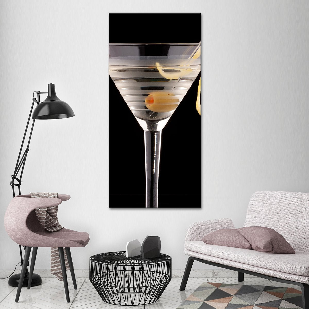 Dry Martini Multi Panel Canvas Wall Art