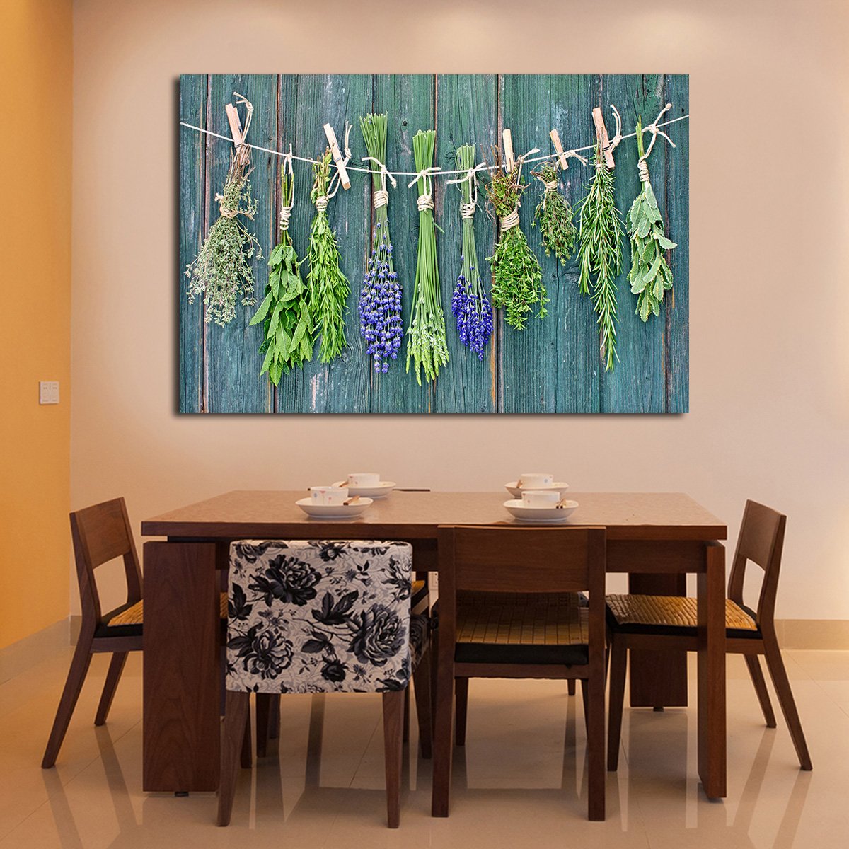 Drying Herbs Multi Panel Canvas Wall Art