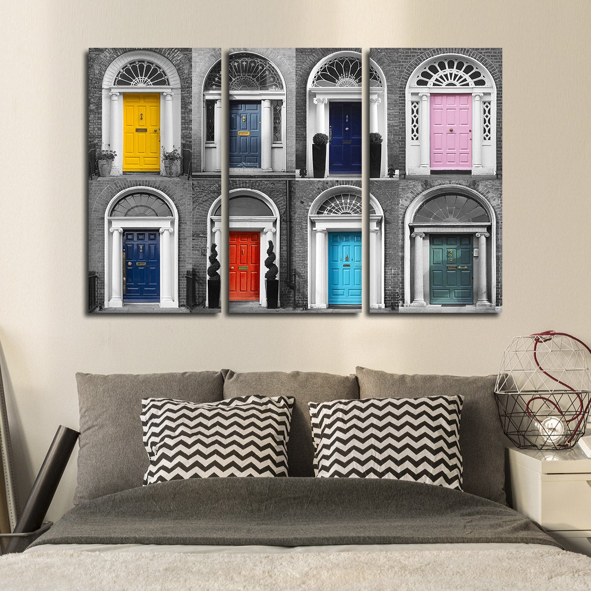 Dublin Doors Pop Multi Panel Canvas Wall Art