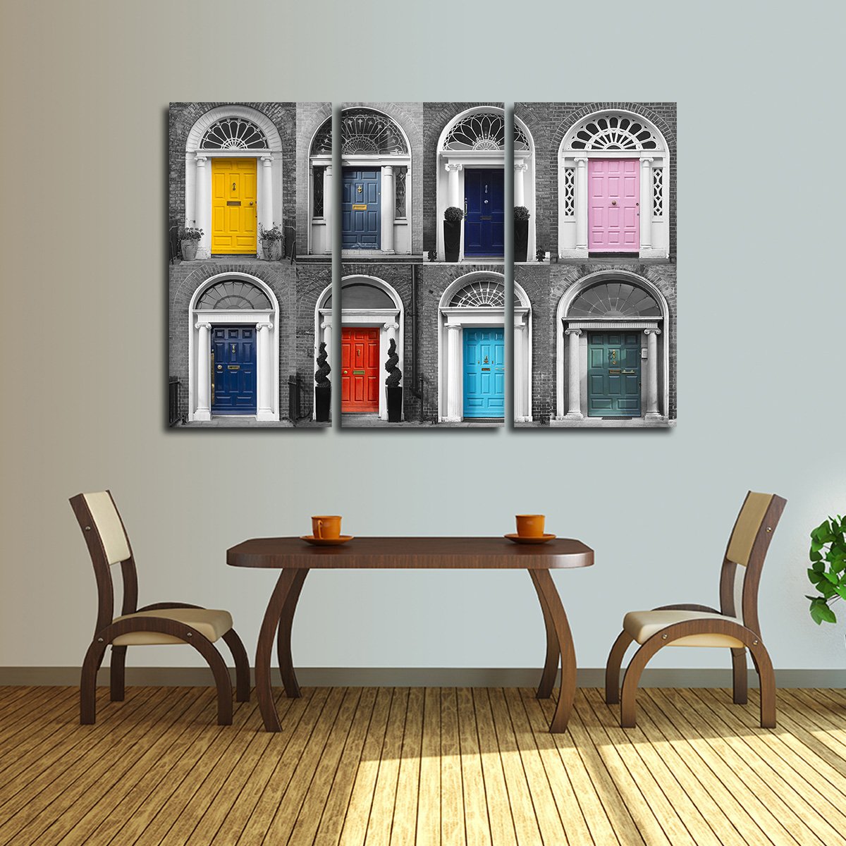 Dublin Doors Pop Multi Panel Canvas Wall Art