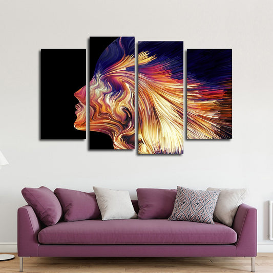 Dynamic Profile Multi Panel Canvas Wall Art