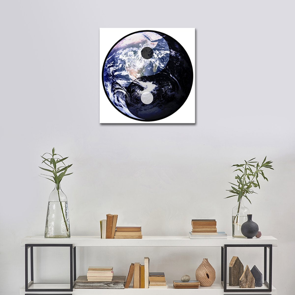 Earth Yin Yang Canvas Wall Art