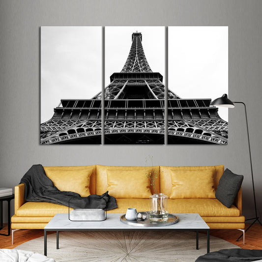 Eiffel Architectural View Multi Panel Canvas Wall Art