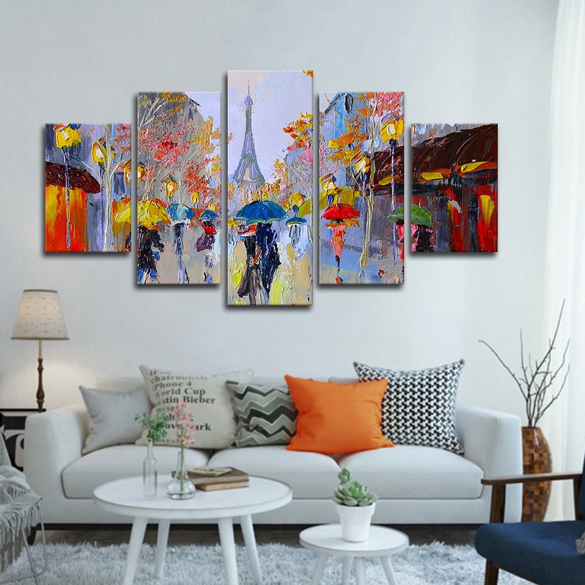 Eiffel Tower Painting Multi Panel Canvas Wall Art