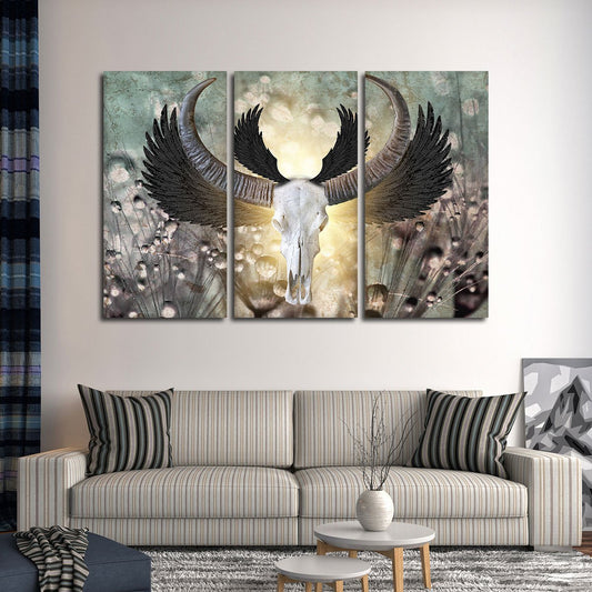 Elegant Skull Multi Panel Canvas Wall Art