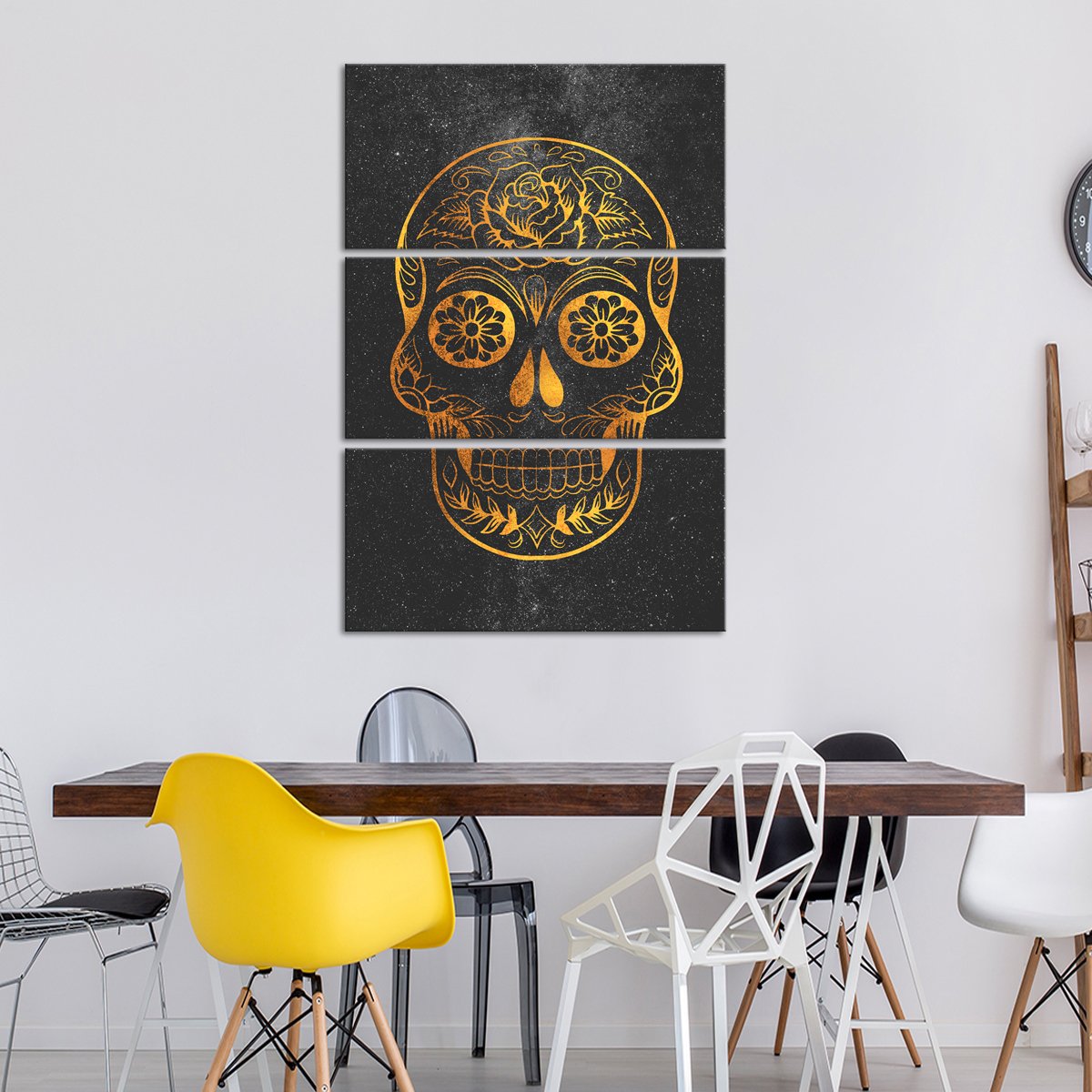 Elegantly Crafted Skull Multi Panel Canvas Wall Art