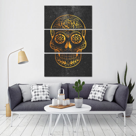 Elegantly Crafted Skull Multi Panel Canvas Wall Art