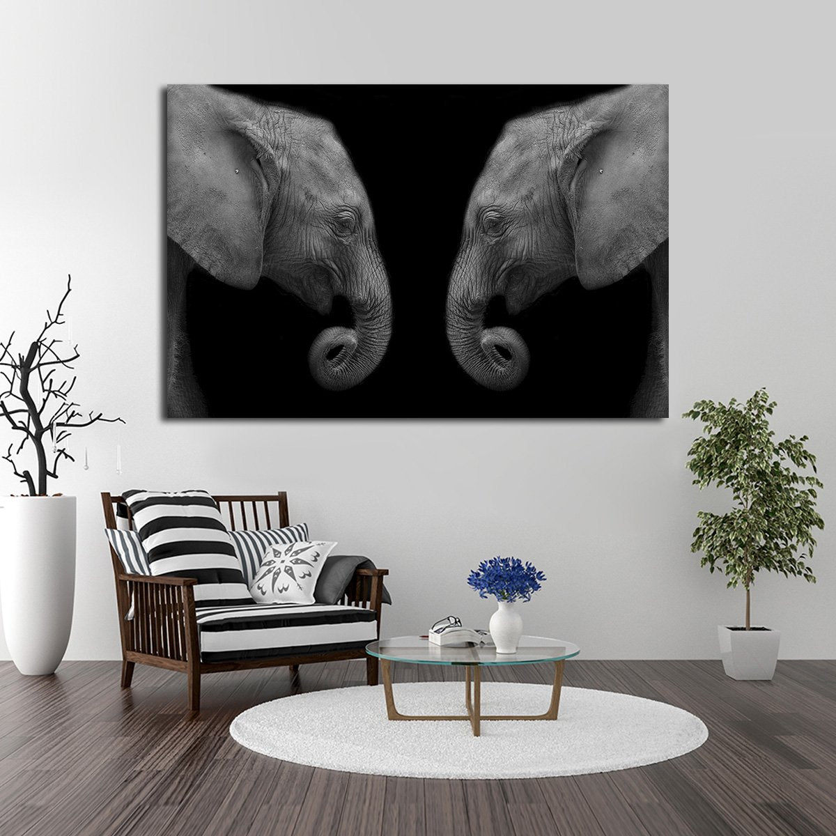 Elephant Sanctuary Multi Panel Canvas Wall Art