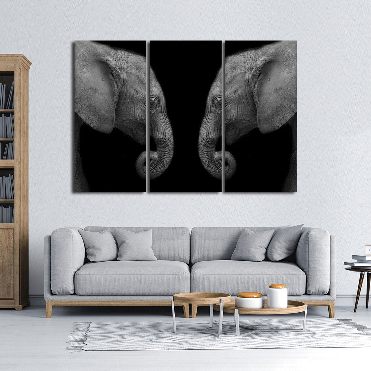 Elephant Sanctuary Multi Panel Canvas Wall Art