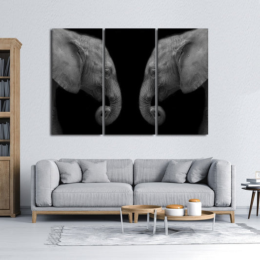 Elephant Sanctuary Multi Panel Canvas Wall Art
