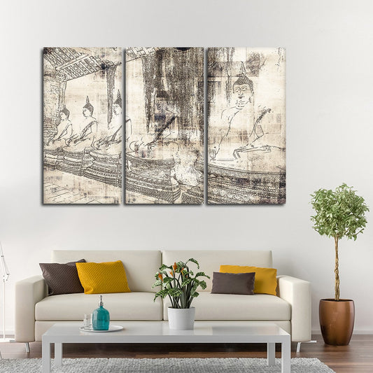 Enchanting Buddha Multi Panel Canvas Wall Art