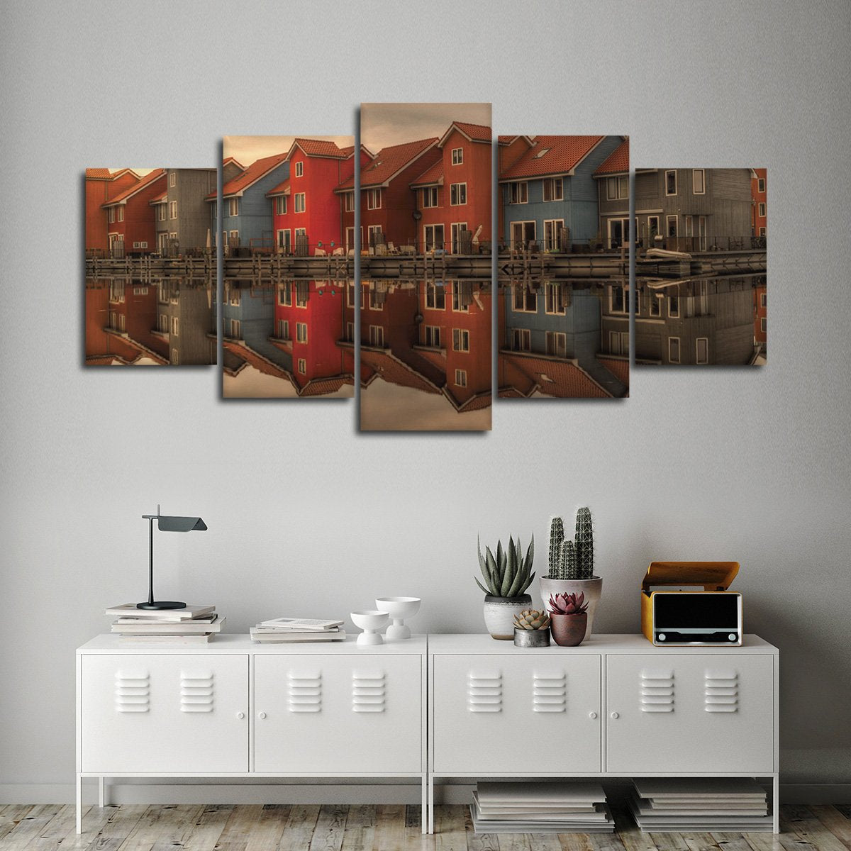 Enchanting Houses Multi Panel Canvas Wall Art