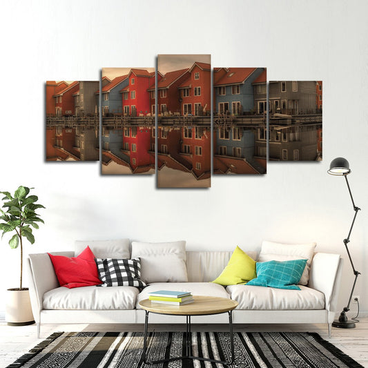 Enchanting Houses Multi Panel Canvas Wall Art