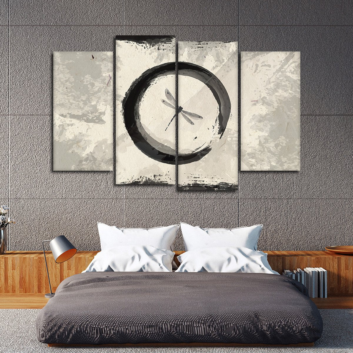 Enso Dragonfly Multi Panel Canvas Wall Art