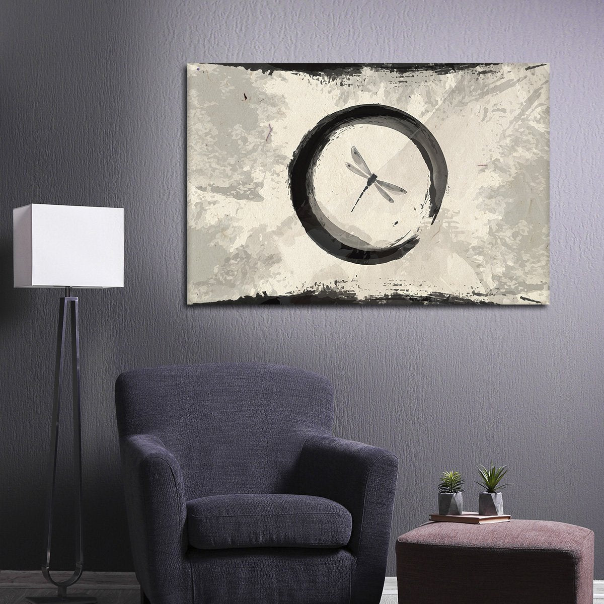 Enso Dragonfly Multi Panel Canvas Wall Art