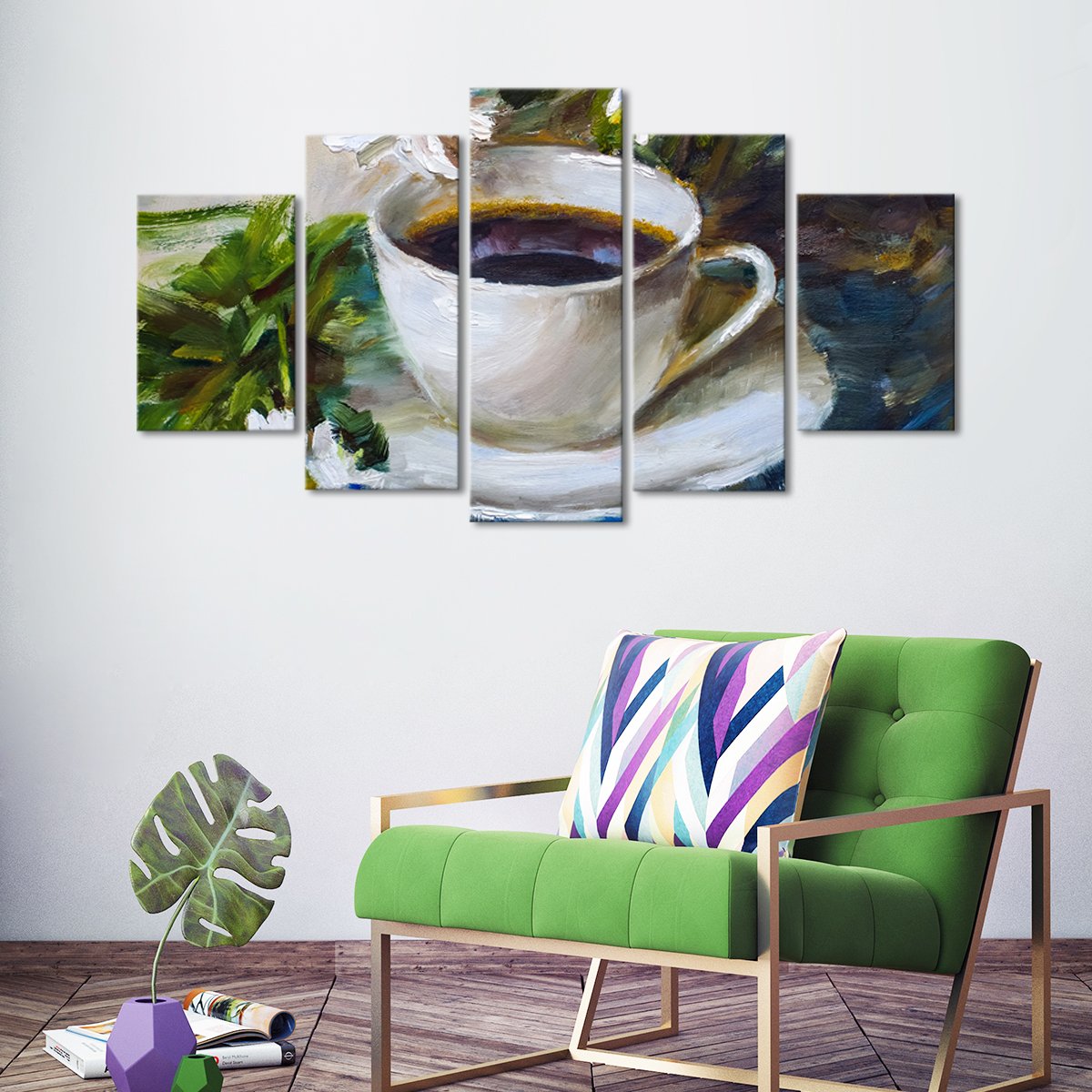 Enticing Coffee Multi Panel Canvas Wall Art