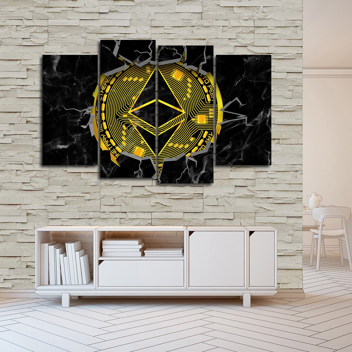 Ethereum Passion Multi Panel Canvas Wall Art