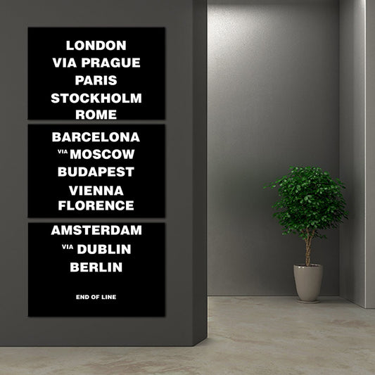 Euro Transit Multi Panel Canvas Wall Art