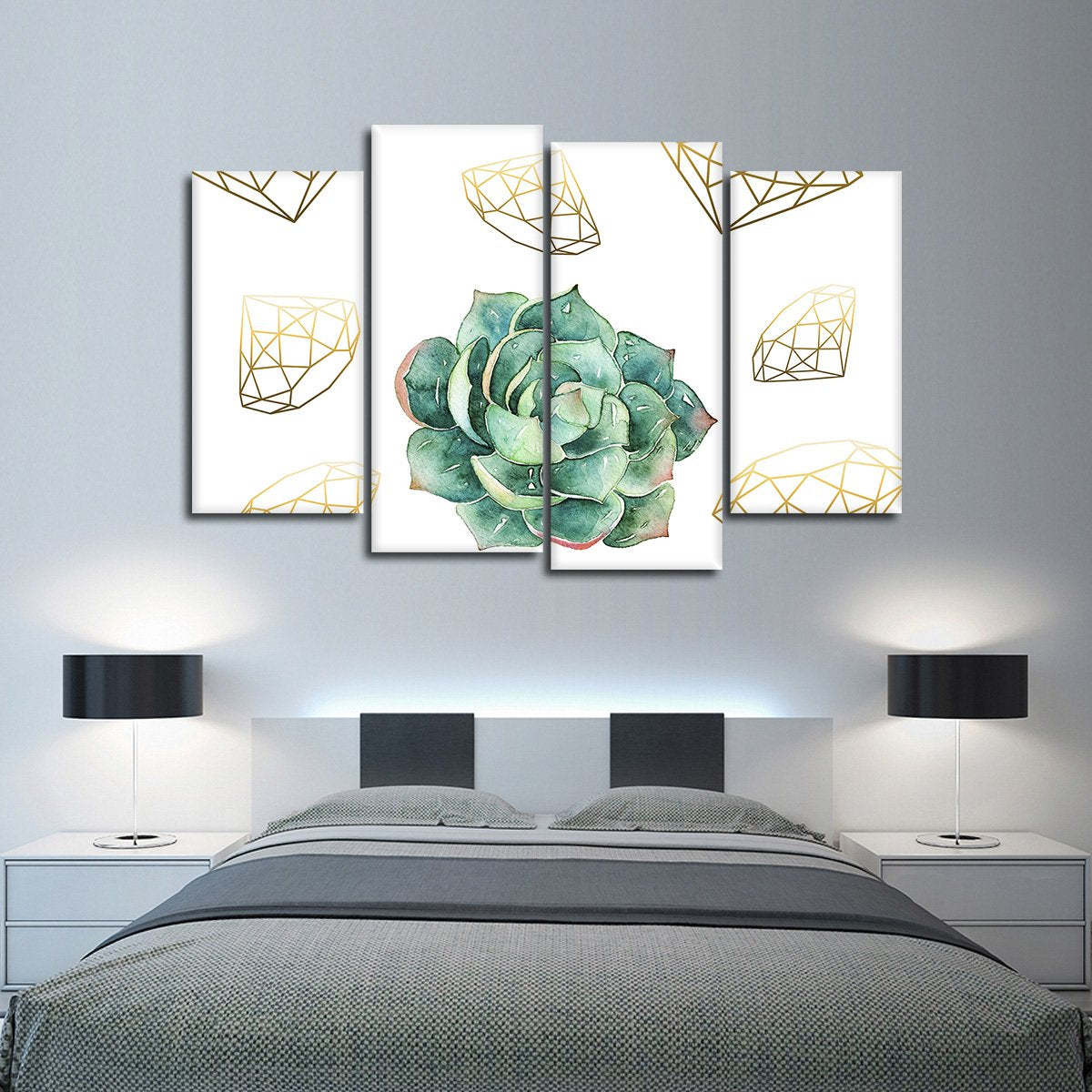 Expensive Succulent Multi Panel Canvas Wall Art
