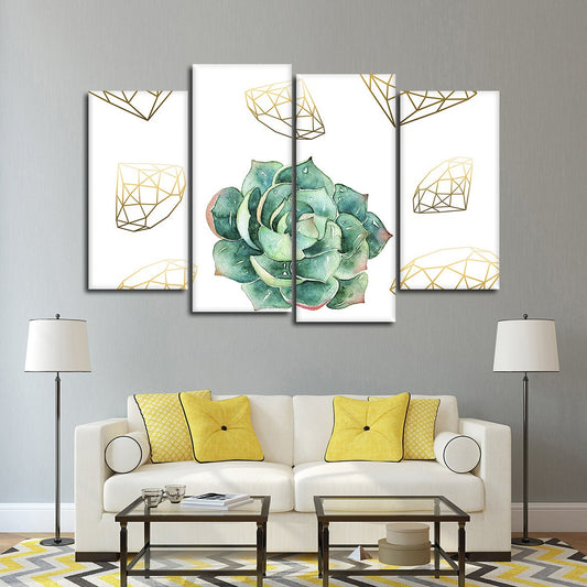 Expensive Succulent Multi Panel Canvas Wall Art