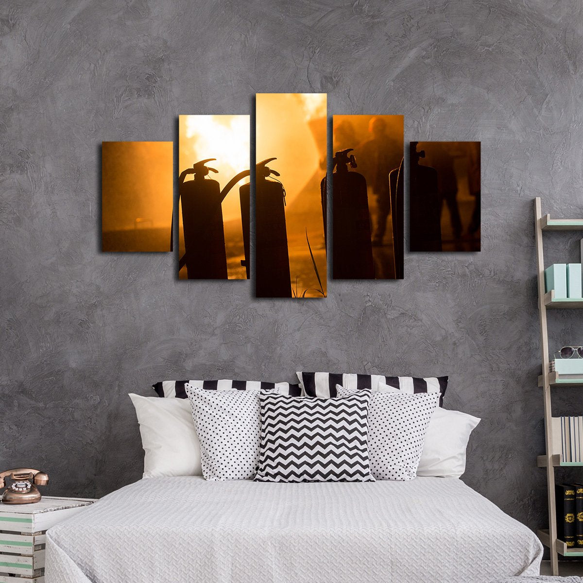 Extinguisher Multi Panel Canvas Wall Art