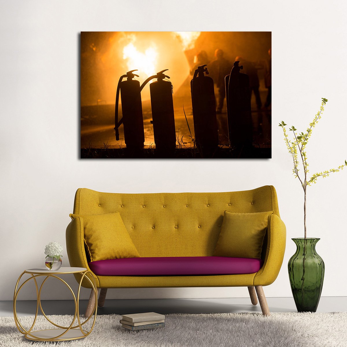 Extinguisher Multi Panel Canvas Wall Art