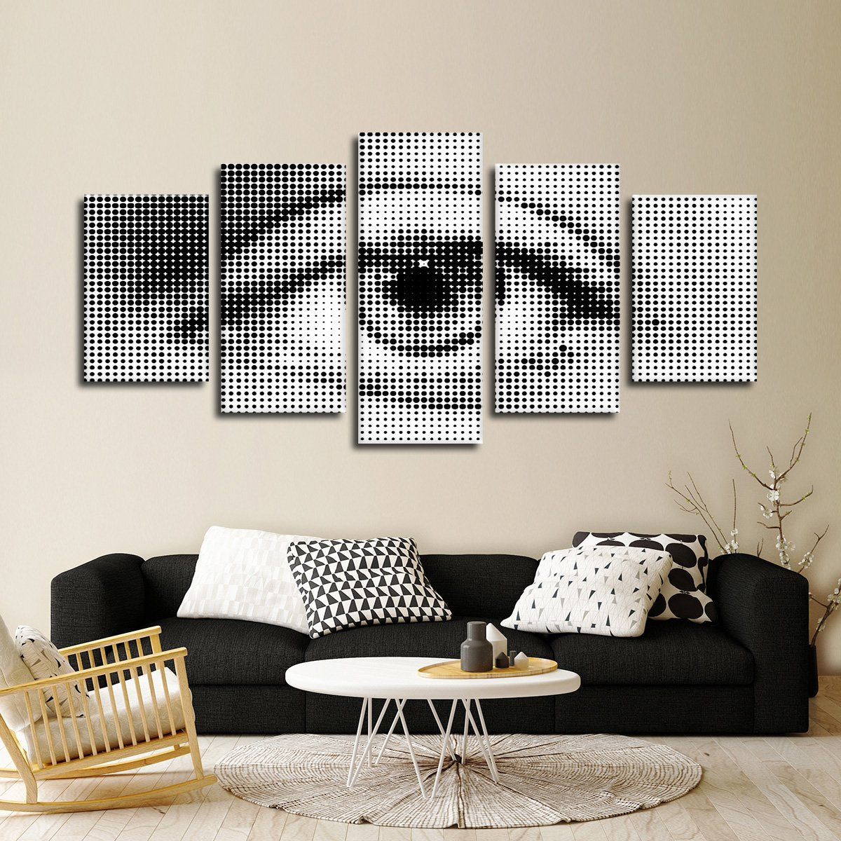 Eye Illusion Multi Panel Canvas Wall Art