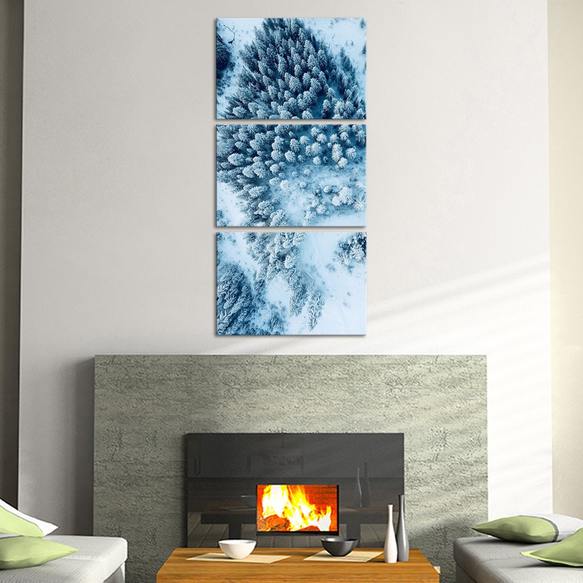 Fabulous Snowy Trees View Multi Panel Canvas Wall Art