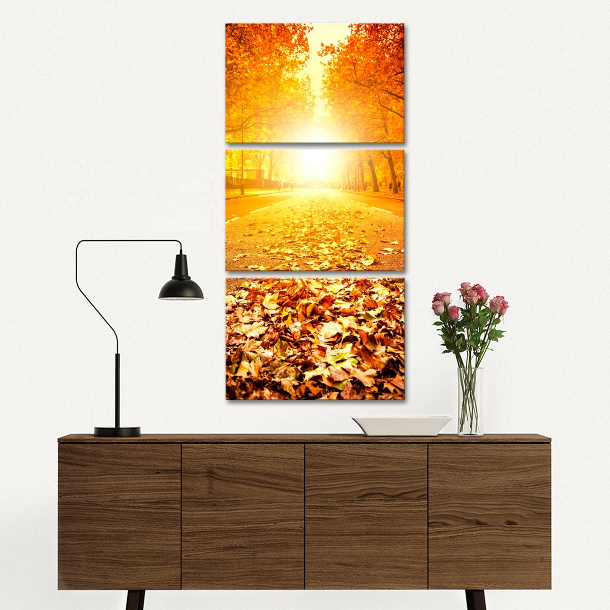Fallen Leaves Multi Panel Canvas Wall Art