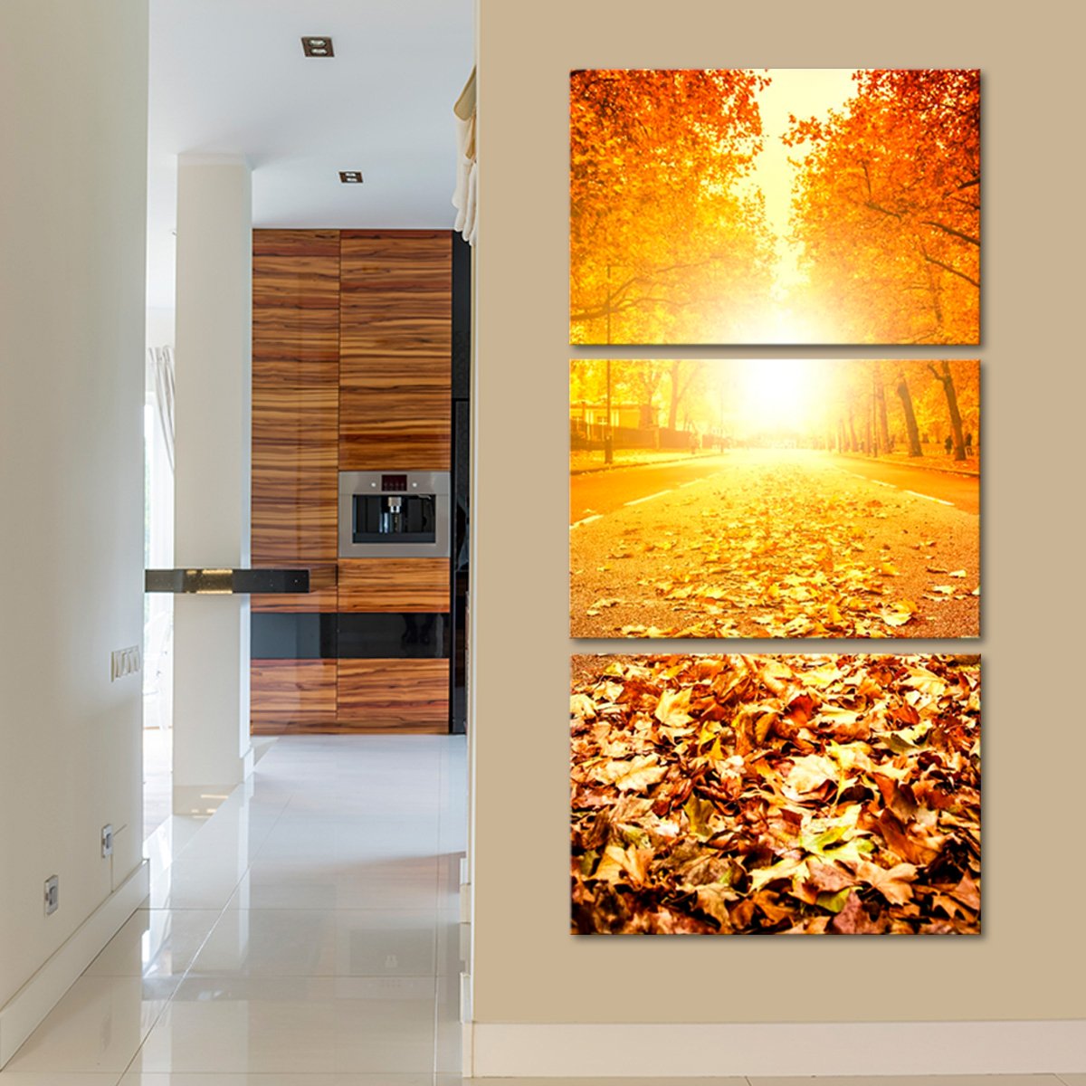 Fallen Leaves Multi Panel Canvas Wall Art