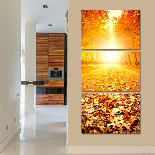 Fallen Leaves Multi Panel Canvas Wall Art